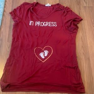 In-Progress Maternity shirt